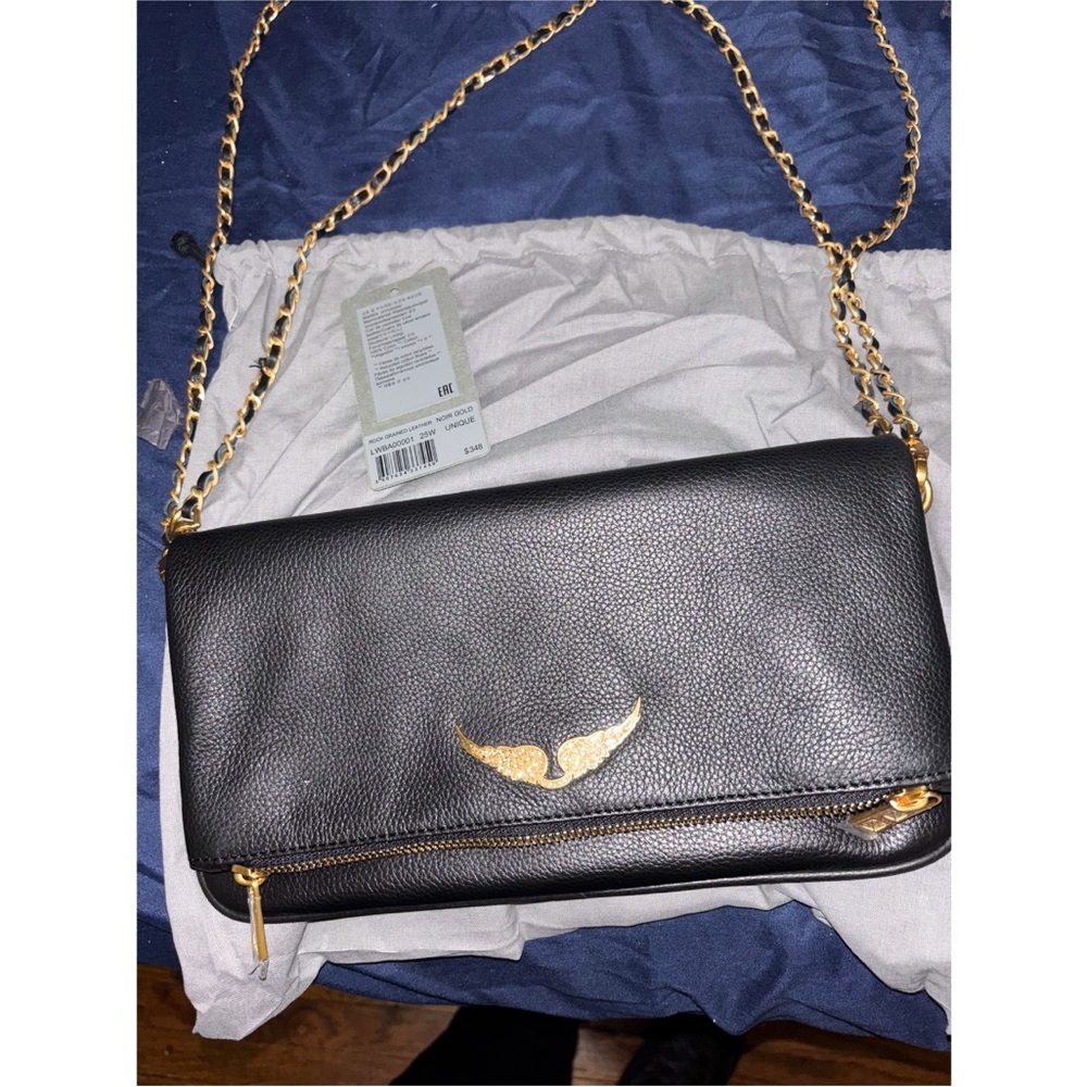 Zadig & Voltaire Black & Gold Rocky Bag